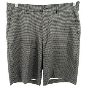 PGATOUR Mens Plaid Golf Shorts Size 34 Polyester Spandex Flat Front Outdoor